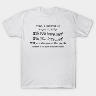 Betty Lyrics Black T-Shirt